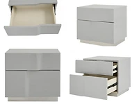 Janice Night Stand - Cool Grey