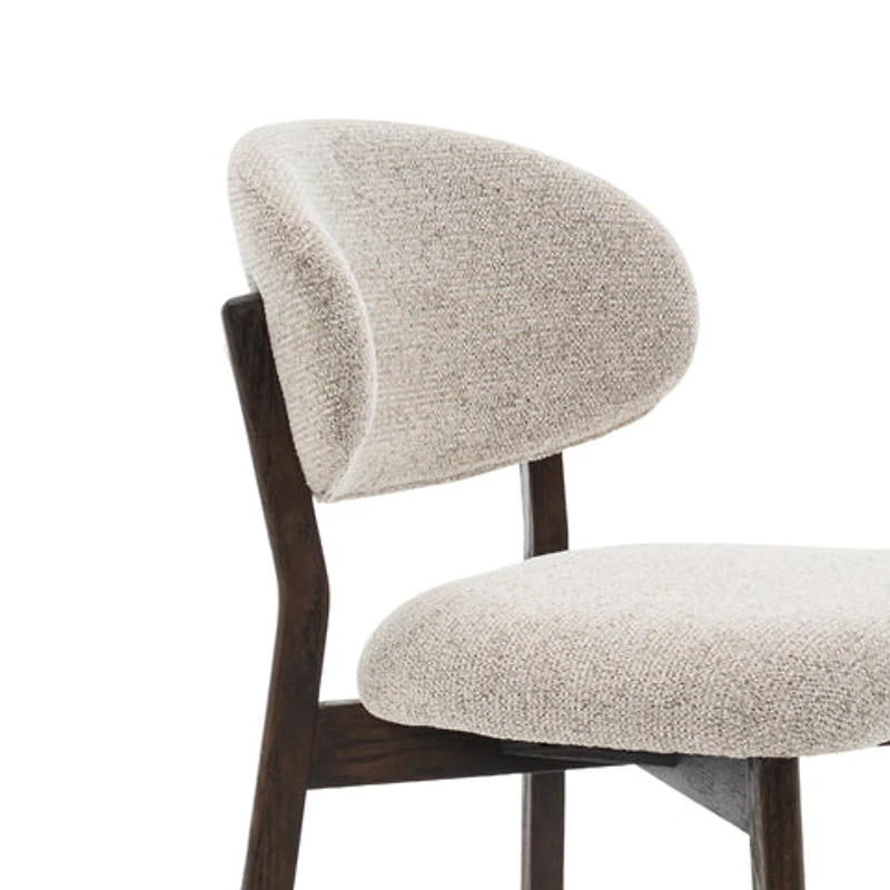 Milena Dining Chair – Upholstered Seat with Oak Wood Frame