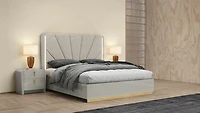 Gilly Grey Glossy Finish Night Stand