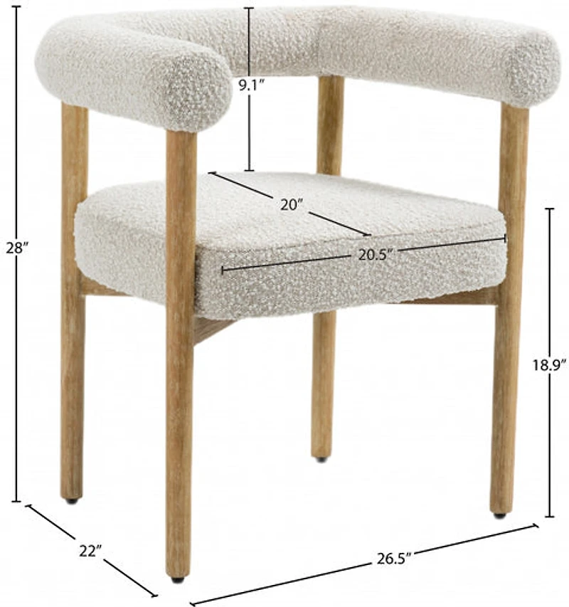 CIRCULETTE DINING CHAIR- CREAM