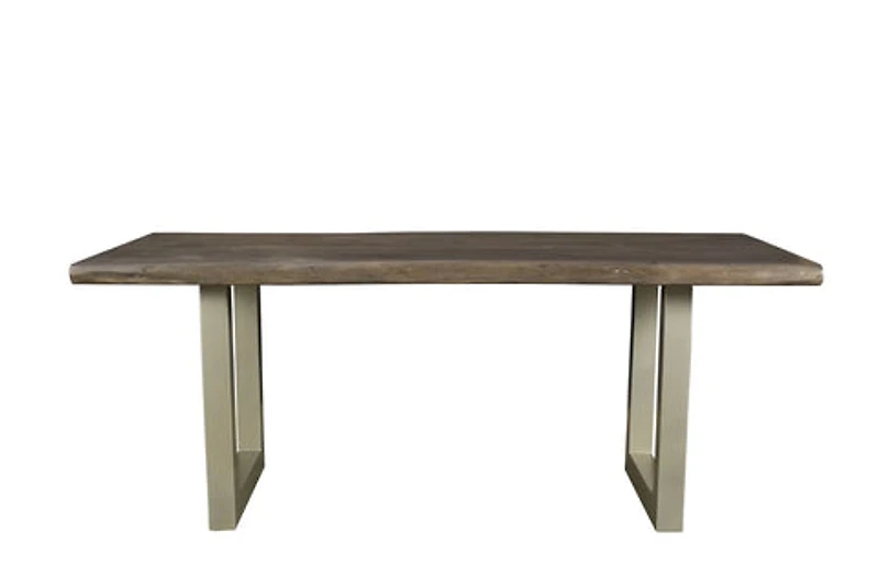 Quorra Large Dining Table - Vinegar Matte Top/ U Tube Metal Base
