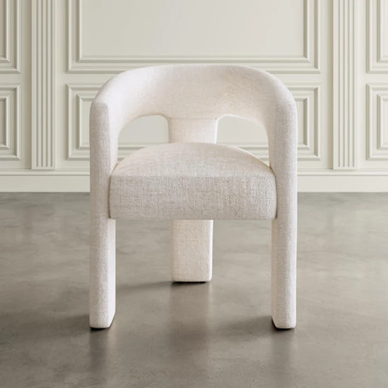 Gwen Open-Back Upholstered Chair - Natural