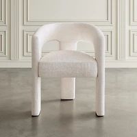 Gwen Open-Back Upholstered Chair - Natural