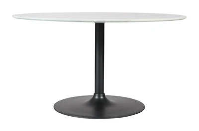 Rowan 42" Round Marble Pedestal Dining Table