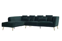 Modular Maja Velvet Sectional - Champagne