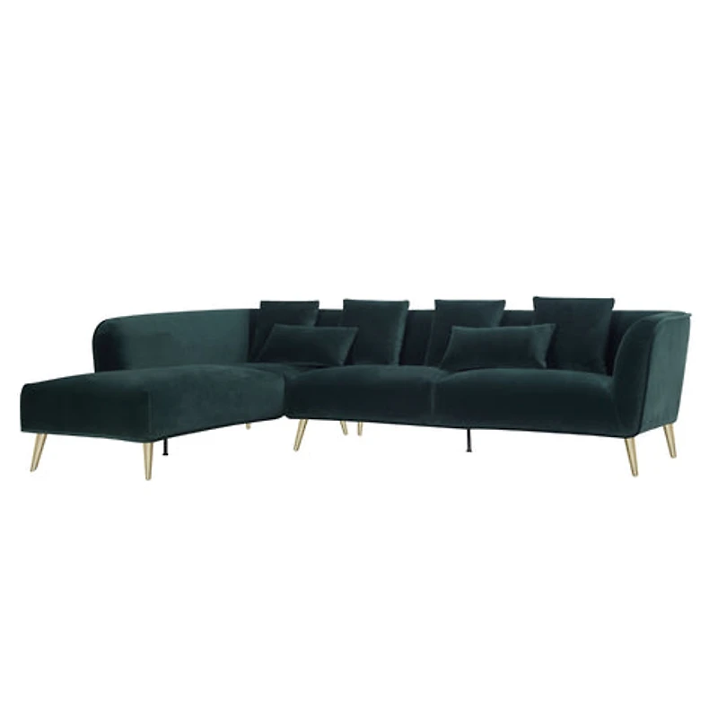 Modular Maja Velvet Sectional - Champagne