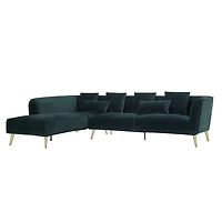 Modular Maja Velvet Sectional - Champagne