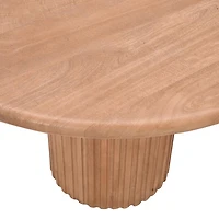Breck 84" Double Pedestal Dining Table – Natural Oak
