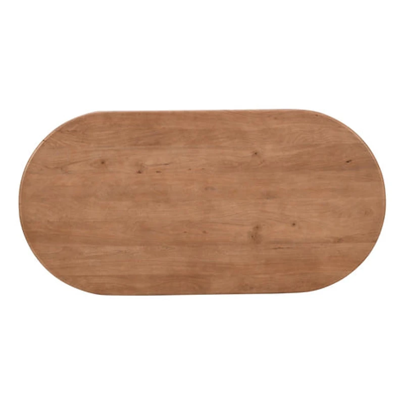 Breck 84" Double Pedestal Dining Table – Natural Oak