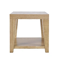Laurel Creek Castered Leg End Table - Natural