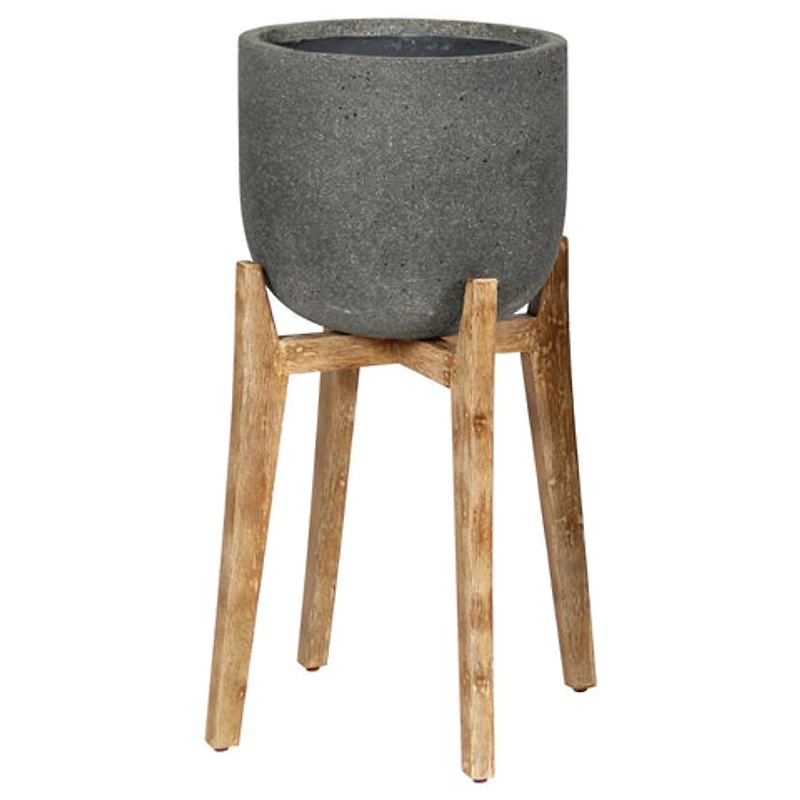 Zerith Round Standing Pot Stone