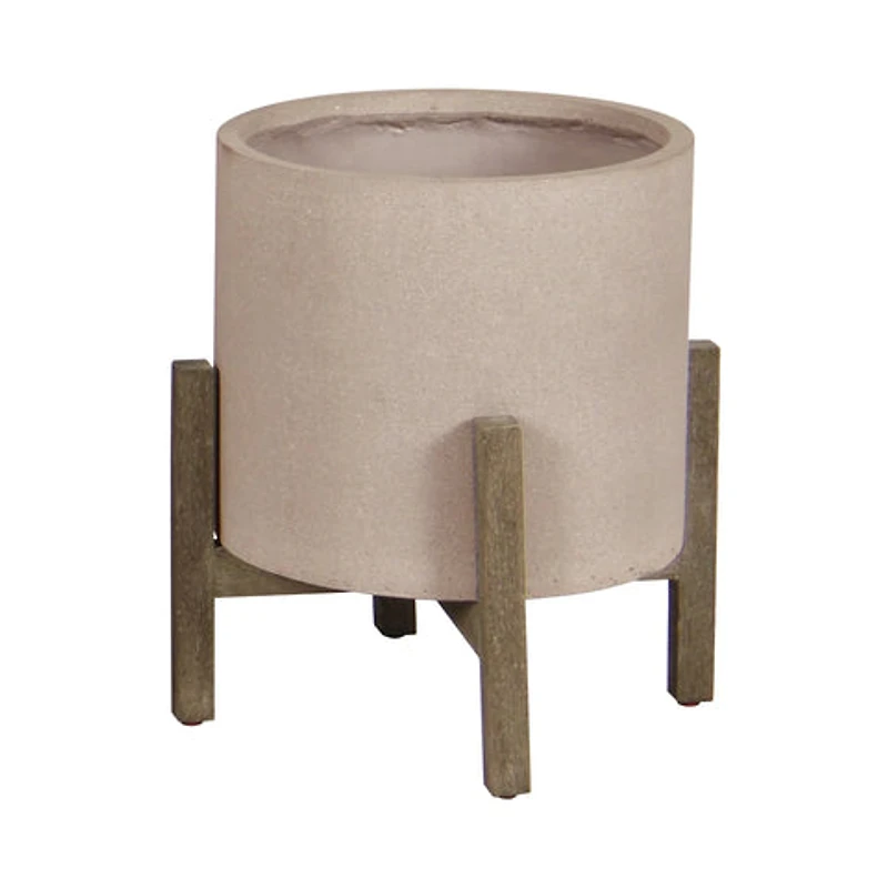 Zerith Round Standing Pot Stone