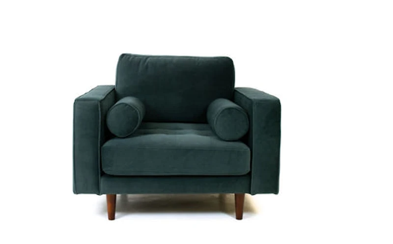 Robbie Velvet Chair - Mustard