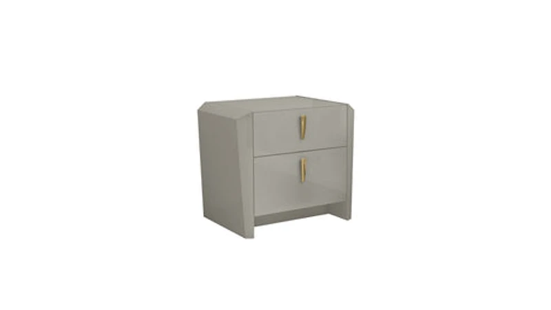 Gilly Grey Glossy Finish Night Stand