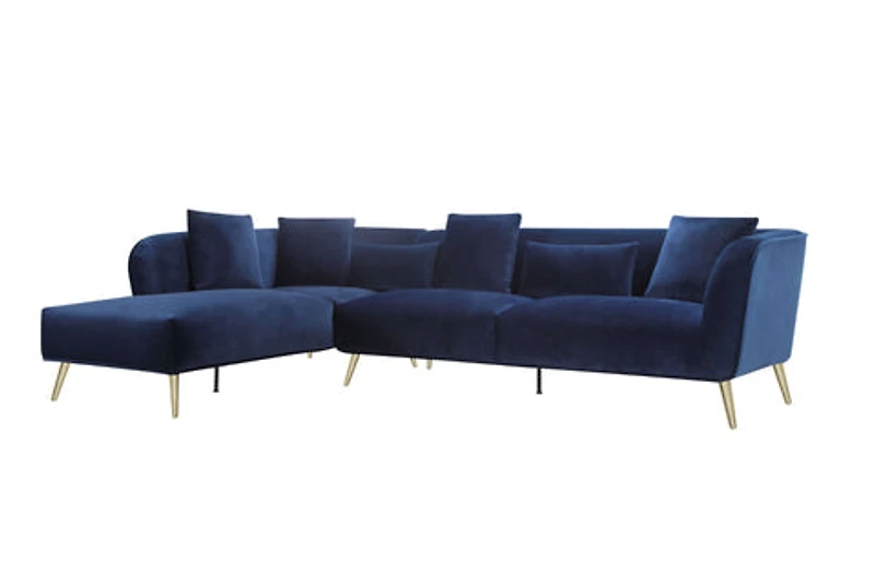 Modular Maja Velvet Sectional - Champagne
