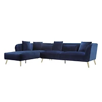 Modular Maja Velvet Sectional - Champagne