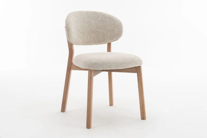 Milena Dining Chair – Upholstered Seat with Oak Wood Frame