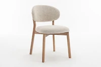 Milena Dining Chair – Upholstered Seat with Oak Wood Frame