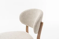 Milena Dining Chair – Upholstered Seat with Oak Wood Frame