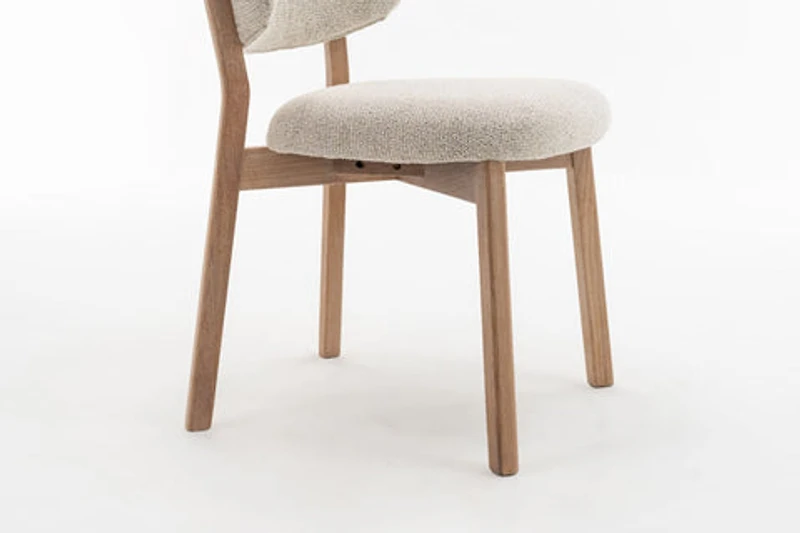 Milena Dining Chair – Upholstered Seat with Oak Wood Frame