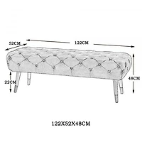 FLOOR MODEL Meryl Bench in Aqua