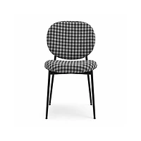 Vashi Dining Chair - Black 'n White Plaid