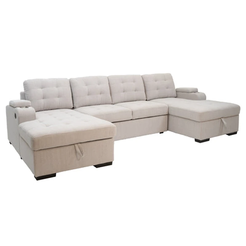 Alonso Sleeper U-shaped sectional