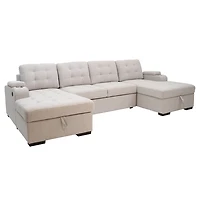 Alonso Sleeper U-shaped sectional
