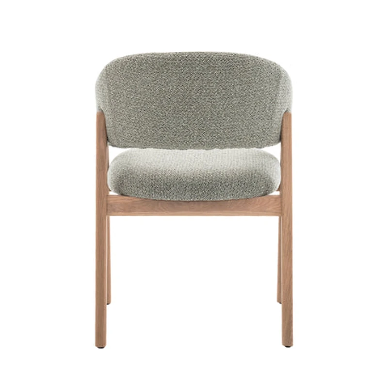 Brina Dining Chair – Mint Green Upholstery & Natural Wood Frame