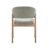 Brina Dining Chair – Mint Green Upholstery & Natural Wood Frame