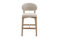 Milena Natural Oak Counter Stool - Beige