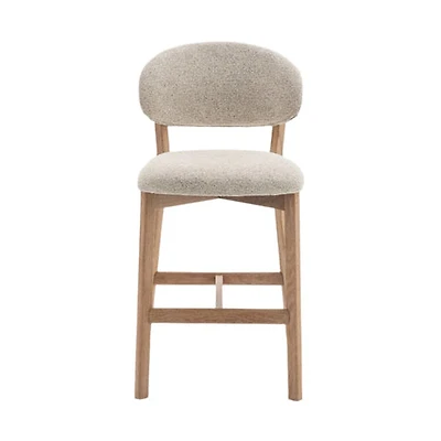 Milena Natural Oak Counter Stool - Beige