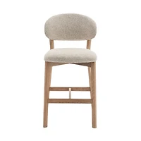 Milena Natural Oak Counter Stool - Beige
