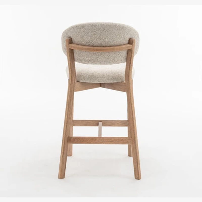 Milena Natural Oak Counter Stool - Beige