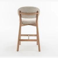 Milena Natural Oak Counter Stool - Beige