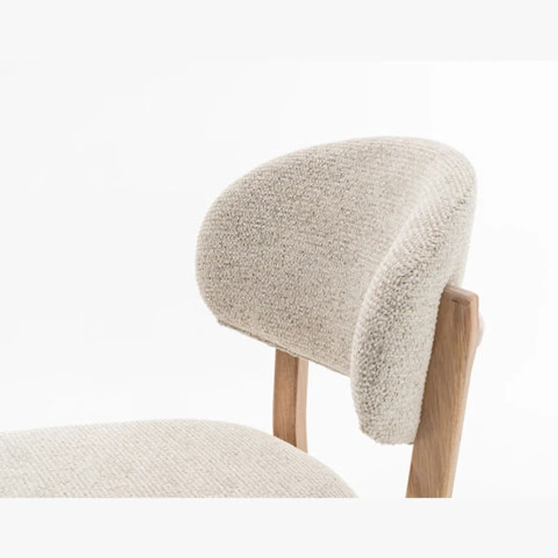 Milena Natural Oak Counter Stool - Beige