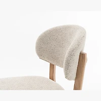 Milena Natural Oak Counter Stool - Beige