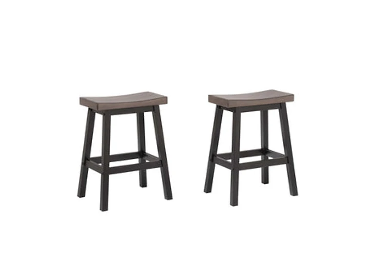 Stilla Solid Wood Saddle Counter Stool