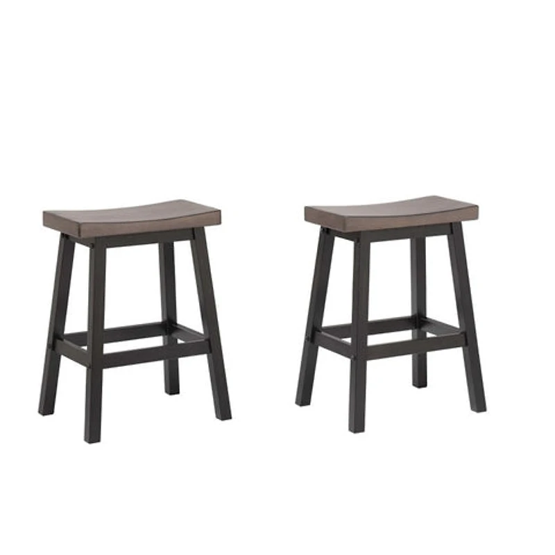 Stilla Solid Wood Saddle Counter Stool