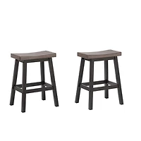 Stilla Solid Wood Saddle Counter Stool