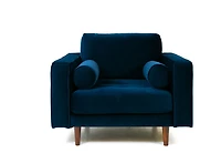 Robbie Velvet Chair - Mustard