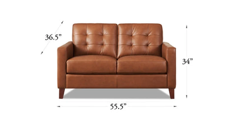 Tallon Genuine Leather Loveseat