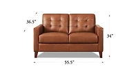 Tallon Genuine Leather Loveseat