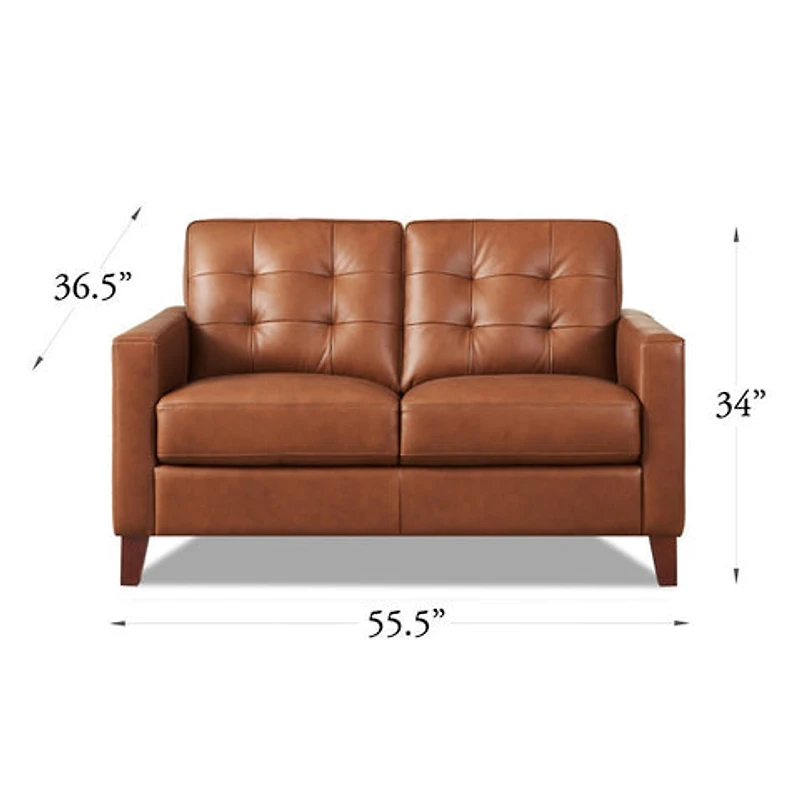 Tallon Genuine Leather Loveseat