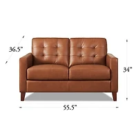 Tallon Genuine Leather Loveseat