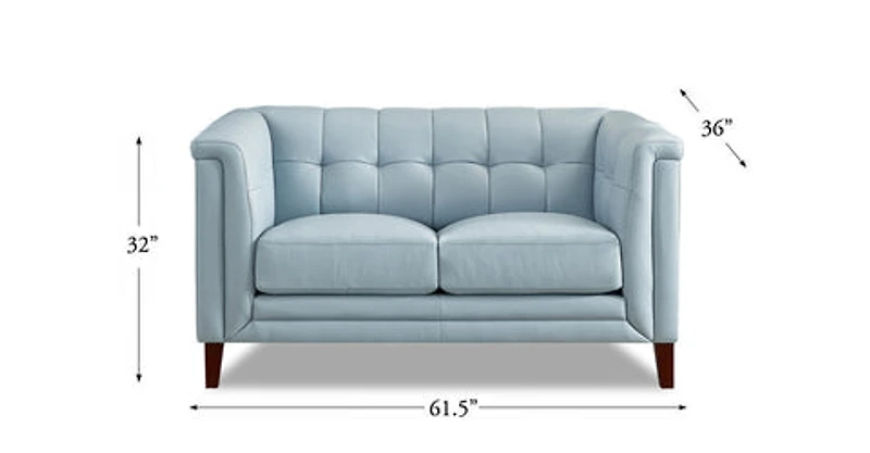 Arvon Genuine Leather Loveseat