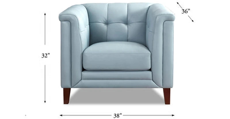 Arvo Genuine Leather Accent Chair
