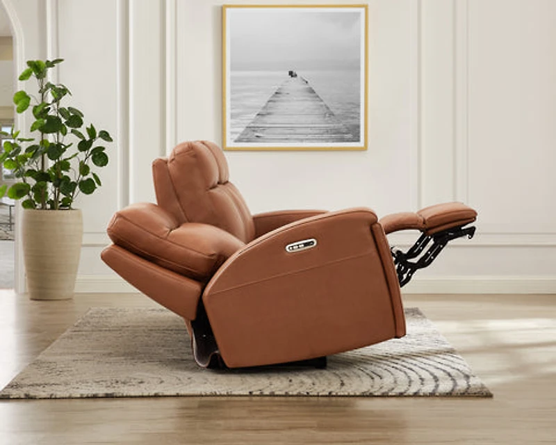 Hanley Zero Gravity Genuine Leather Power Reclining Sofa