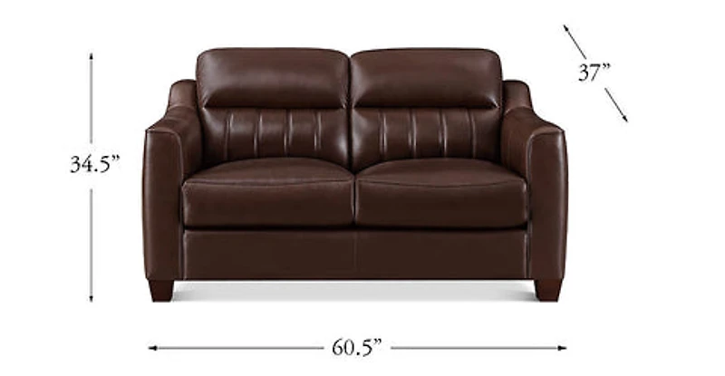 Nolan Genuine Leather Loveseat