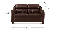 Nolan Genuine Leather Loveseat